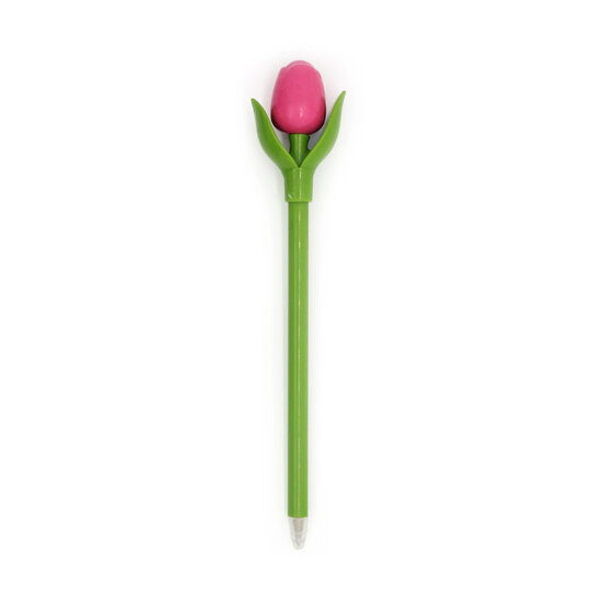 Mini-tulp balpen - roze - 18 cm