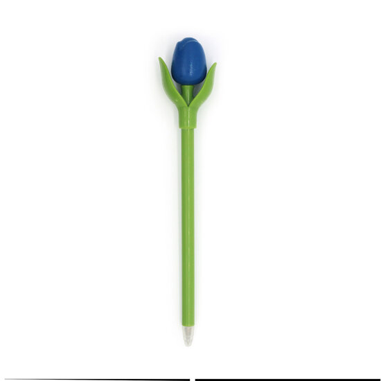 Mini-tulp balpen - blauw - 18 cm