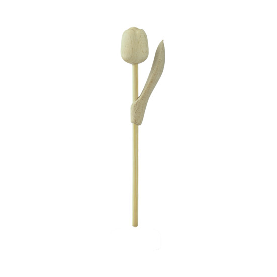 Kleine tulp op steel - 20 cm - geschuurd