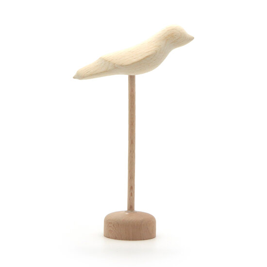 Vogel 15 cm - geschuurd op stokje met voetje