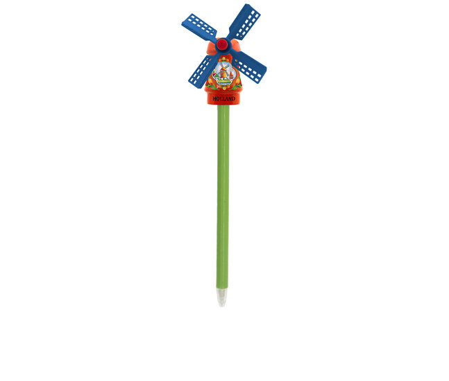 Kleine molen + balpen  - 18 cm - oranje