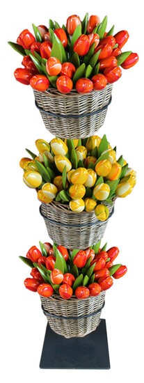 Tulpen winkel wanddisplay met 3 ringen