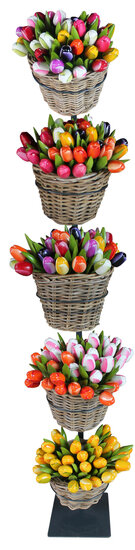 Tulpen winkel wanddisplay met 5 ringen
