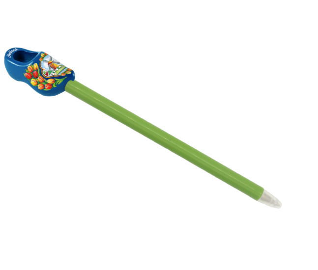 Klompje + balpen - 4 cm - blauw - molen 5