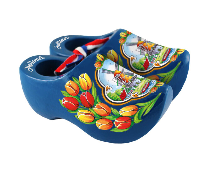 Souvenirpaartjes - 8 cm - blauw - molen 5