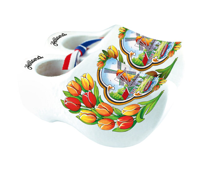 Souvenirpaartjes - 10 cm - wit - molen 5