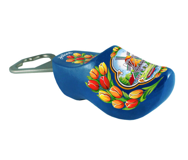 Flesopener - 8 cm - blauw - molen 5
