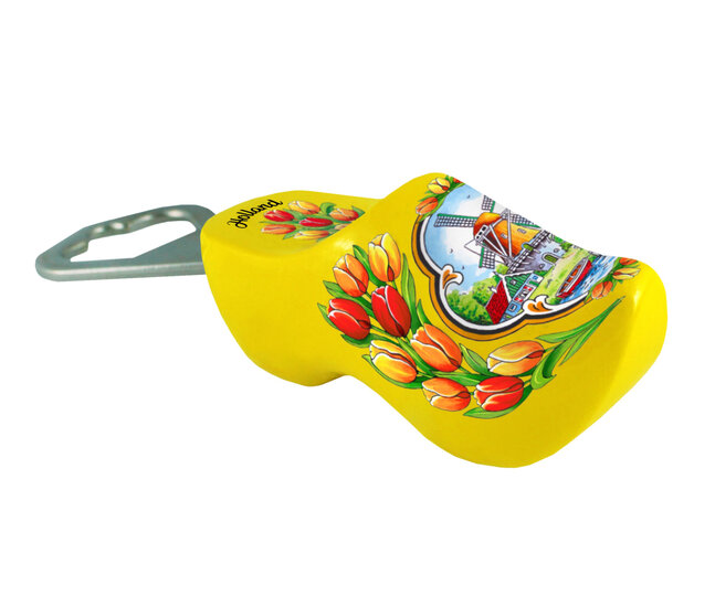Flesopener - 8 cm - geel - molen 5