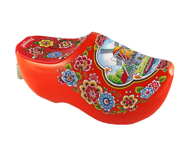 Spaarpotklomp - 14 cm - oranje - molen 6
