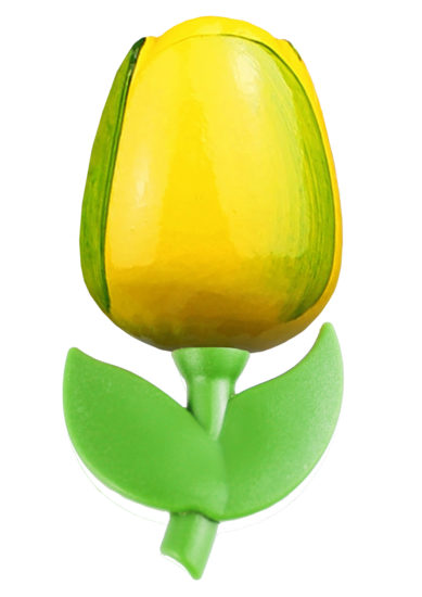 Grote tulp magneet - geel groen - 9 cm