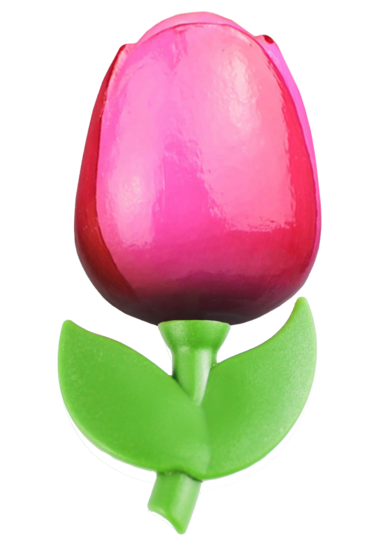 Grote tulp magneet - roze rood - 9 cm