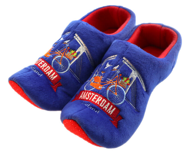 Klomppantoffels 25-30 - blauw - fiets
