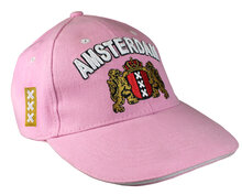 Cap met logo Amsterdam - roze - 58 cm 