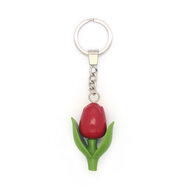 Mini-tulp sleutelhanger - rood - 2 cm