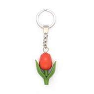 Mini-tulp sleutelhanger - oranje - 2 cm