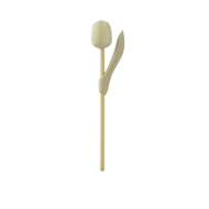 Kleine tulp op steel - 20 cm - geschuurd