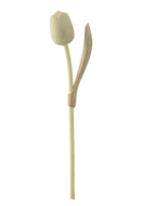 Grote tulp op steel - 34 cm - geschuurd.