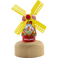 Kleine molen op voet - 5,5 cm - rood, Holland