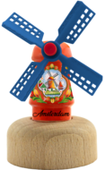Kleine molen op voet - 5,5 cm - oranje, Amsterdam