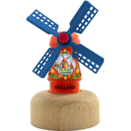 Kleine molen op voet - 5,5 cm - oranje, Holland