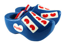 Souvenirpaartjes - 8 cm - blauw Friese vlag
