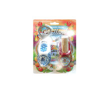 Blister opener en cocktailspikes - 8 cm - rood- Delfts blauw