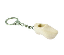 Sleutelhanger 1 klompje - 4 cm - rood - geschuurd