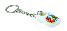 Porte-cl&eacute;s 1 sabot - 4 cm - blanc - moulin 5