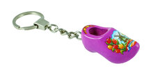 Porte-cl&eacute;s 1 sabot - 4 cm - violet - moulin 4