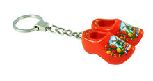 Sleutelhanger 2 klompjes - 4 cm - oranje - molen 5