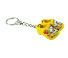 Sleutelhanger 2 klompjes - 4 cm - geel - molen 5