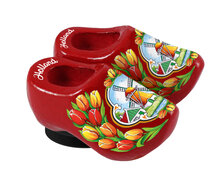 Magneet 2 klompjes - 4 cm - rood - molen 5