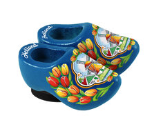 Magneet 2 klompjes - 4 cm - blauw - molen 5