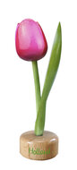 Grote tulp op voet - 20 cm - roze rood - Holland