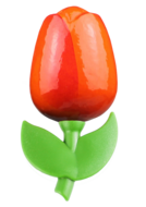 Grote tulp magneet - 9 cm -oranje rood