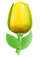 Grote tulp magneet - geel groen - 9 cm