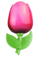 Grote tulp magneet - roze rood - 9 cm