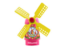 Kleine molen magneet - 5 cm - roze - molen 5 - Holland