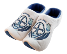 Klomppantoffels 16-19 - delfts blauw - tulp