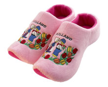 Klomppantoffels 16-19 - roze - kussend paartje