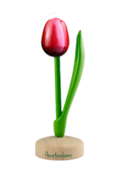 Grote tulp op voet - 20 cm - rood wit - Amsterdam