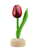 Kleine tulp op voet - 8 cm - rood aubergine