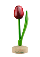 Grote tulp op voet - 20 cm - rood aubergine - Amsterdam