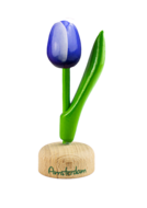 Kleine tulp op voet - 8 cm - blauw wit - Amsterdam
