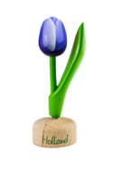 Kleine tulp op voet - 8 cm - blauw wit - Holland
