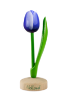 Grote tulp op voet - 20 cm - blauw wit - Holland