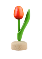 Kleine tulp op voet - 8 cm - oranje rood