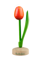 Grote tulp op voet - 20 cm - oranje rood - Amsterdam