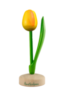 Grote tulp op voet - 20 cm - geel oranje - Amsterdam