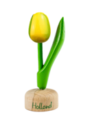 Kleine tulp op voet - 8 cm - geel groen - Holland